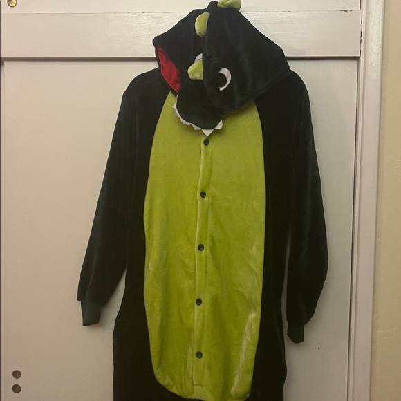Adult size medium Green Dinosaur Godzilla Onesie - Picture 1 of 9